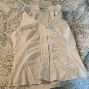 Express design collared sleeveless shirt large